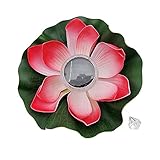 Cheng-store ソーラーカラフルなロータスライトLEDロータスウィッシングライト色の変色ライトホームガーデン池水族館のウェディングデコレーション レッド