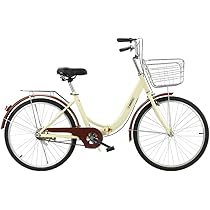折りたたみ式自転車 ホワイト Amazon | 折りたたみ自転車 22 24インチ レトロな大学の男女兼用