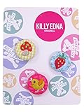 KILLYEDNA（キリィエドナ）刺繍くるみボタン キリーズマーブル 3個セット20ｍｍ アソートA