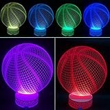 3d IllusionスポーツボールNight Light オレンジ B8-PCRU-9JTP