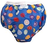 Kushies Taffeta Waterproof Training Pants (Medium, Crazy Circles Blue) by Kushies [並行輸入品]