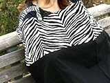 授乳ケープ ワイヤー入り ＆ポーチ/キャンディココ・ブラックゼブラ ひざ掛けにも！