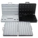 AideTek SMT resistor capacitor storage box Organizer 0603 0402 0201 2*BOX-ALL-144 + BOXALL48 ESD bin