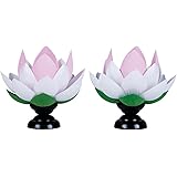 仏壇屋 滝田商店 盆提灯 盆ちょうちん 回転 霊前灯 常花蓮華 6704(一対)◆高さ20cm×巾18cm◆ 置き提灯 証明書付
