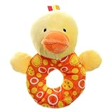 giftshop101 5.5 "動物ソフトPlush Baby Rattle Baby Toy – Yellow Duck