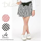 (エマーブル) AIMABLEストライププリントパンツ付きスカート/春 110 ピンク
