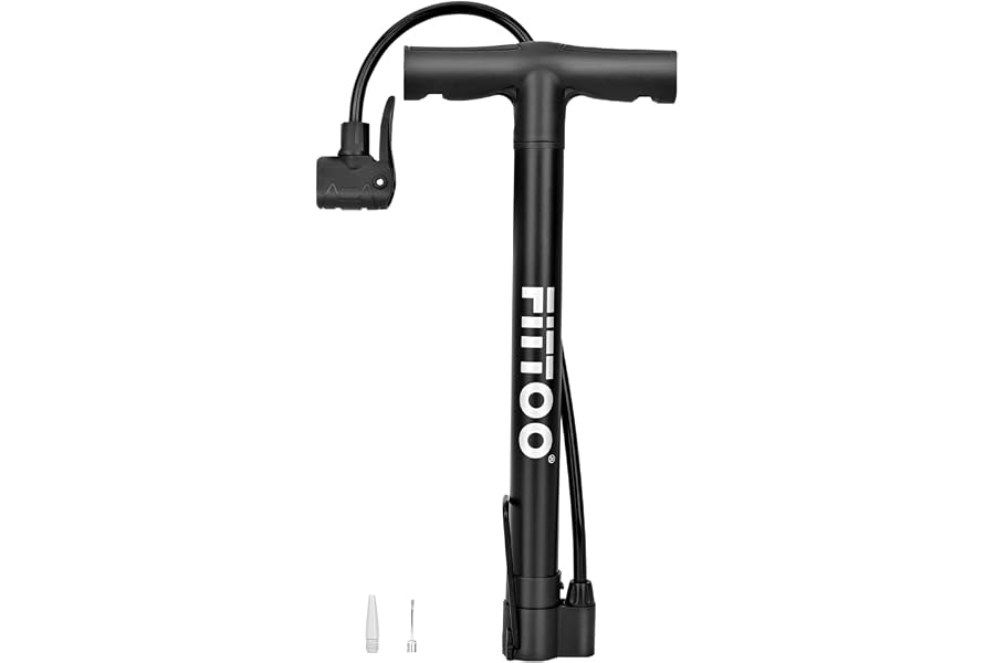 FITTOO Bike Pump, Bicycle Hand Floor Pump, Sports Ball Pump Multifunctional