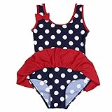 iEFiELベビーガールズSweet Bow Polka Dot Ruffle Bathing Suit水着 カラー: ブルー