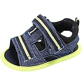 (カエルフロッグ)男児 涼しいサンダル　ボーイズサンダル ベビーサンダル　赤ちゃん ファーストシューズ　柔らかい綿布　マジックテープ付け 軽量 ソフト底の靴　ブルーｘイエロー　6-12ヶ月に対応 夏