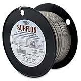 Surflon Size 4 - 60-Pound Break 1000-Feet Crimping Picture Wire Nylon Coated Stainless Steel, Bright