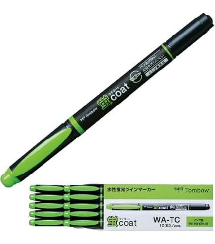 Amazon.co.jp: トンボ鉛筆 蛍光ペン 蛍コート 青 10本 WA-TC89