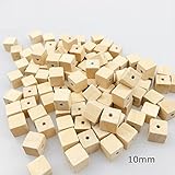 Mamimami Home 10MM 木製キューブ ウッドスペーサービーズ 授乳ペンダント 看護玩具 DIYアクセサリー 100個 「FDA認可済」「 BPAフリー」
