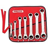 Stanley Proto J1180MA 7 Piece Offset Ratcheting Box Wrench Set [並行輸入品]