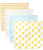 Gerber(ガーバー)　ガーゼブランケット　４枚組　Gerber Unisex-Baby Newborn 4 Pack Flannel Blanket