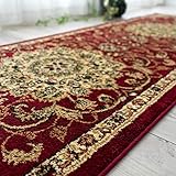 サヤンサヤン ペルシャ柄 廊下敷き ランナーマット レジェンド1 80х330 レッド ウィルトン織