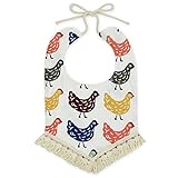 Liebeye コットンビブ　ベビー　プリント　防水　トライアングルフリンジ　ビブス　ハンカチ　幼児 KSB-012/09