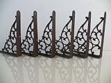 ロット/ 6のセットantique-style Cast Ironスモール5 1 / 4 " x 7 "シェルフブラケットハンガー
