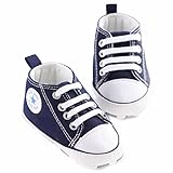 赤ん坊のような柔らかい底のキャンバスの幼児の靴 (12cm:6-12月, ブルー)