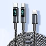 2pcs USB Type C ケーブル 100W/5A PD対応 Type-C to Type-C 急速充電 出力スクリーン表示 ナイロン編み タイプc 充電ケーブル iPhone 15/15 Pro/15 Plus/15 Pro Max, MacBook Air/Pro 13'', iPad Mini 6/Pro/Air, Switch等USB-C機種対応 (2m+2m)