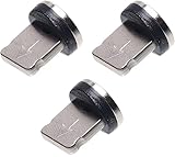 [カロカック] マグネット充電ケーブル用端子 マグネット端子 片面端子 片面 片面ライトニング端子 2A 1pin 3個セット (片面端子)