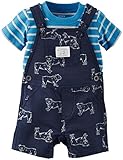カーターズ carter's 2016年春夏最新作 男の子用紺リアルなワンちゃんショートオールお出かけ用上下2点セット (12months(72-78cm... [並行輸入品]