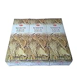 ホワイトセージ香 スティック 3BOX(18箱)/HEM WHITE SAGE/ インド香 お香 [並行輸入品]