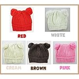 【M&H〜salire〜】ボンボン付きの可愛い ニット帽 かぎ編み クマ ベビー 女の子 男の子
