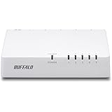 BUFFALO 10/100Mbps対応 プラスチック筺体 AC電源 5ポート ホワイト スイッチングハブ LSW4-TX-5EPL/WHD