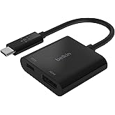 Belkin USB-C to HDMI + USB-C 60W PD 対応変換アダプタ iPhone 15 / iPad/iPad Pro/iPad mini/MacBook/MacBook Pro/MacBook Air/Windows/Surf