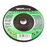 Forney 71896 Grinding Wheel with 5/8-Inch Arbor, Masonry Type 27, C24S-BF, 4-Inch-by-1/4-Inch by For