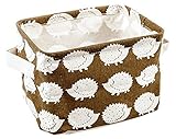ASAPS Small Canvas Fabric Cube Foldable Organizer Storage Basket with Handle (Hedgehog) by ASIN