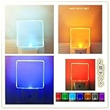 Greenic ナイトライト — 2個セット 明暗センサー コンセント付き 0.5W 室内照明 玄関 階段 廊下 授乳ライト 寝室用 省エネ 常夜灯 ledライト 足元灯 マルチカラー