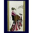 和柄 浮世絵のれん 美人画「志津可」 国産 85cm×150cm No.1005