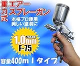 life_mart エアースプレーガン 重力式 400ml 口径： 1.0mm