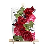 世都華 プリザーブドフラワー キャンバスアレンジ 赤薔薇 st-rose