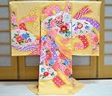 お宮参り 着物 女の子 初着 産着　om-l-200 【女の子用お守りフードセット，贈答用化粧箱，きもの保存用たとう紙 プレゼント！】