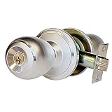 Constructor CON-RAI-SI-ET Rainbow Color Entry Door Knob Set Metallic Cylindrical Lock, Satin Silver 
