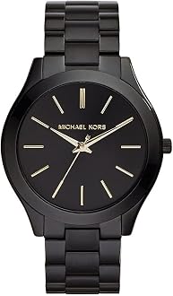 Michael Kors Women's Slim Runway Black 