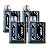 VAPENGIN MINI ベイプエンジン ミニ 持ち運びシーシャ シーシャ 持ち運び 電子タバコ ベイプ vape 使い捨て 使い切り 携帯用 お出かけ用 フレーバー メンソール 強い タバコの代わり (MINI, ブルーラスプ4個セット)