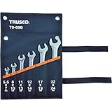 TRUSCO(トラスコ) 両口スパナセット(6本組) TS-6SB