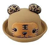 [タイガーカーキ]ファッションベビーウール帽子子供バケットハット山高ハット