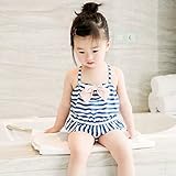 【ノーブランド品】女の子 キッズ ガールズ ストライプ ワンピース式 泳帽付き 縞模様 ワンピース カワイイ 子供水着 こども水着 キッズ水着 ベビー 女児 プール 遊び 水泳練習 温泉子供用水着 キ