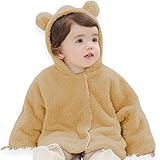 HONEY BLOSSOM ベビー くま耳 フーディ ポンチョ 着ぐるみ風 ボア フリース ジャケット m205 brown
