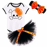 （アイム）iiniim　ベビーコスチューム　半袖ロンパース　ハロウィンコスチューム　仮装　赤ちゃん誕生日ロンパース　カチューシャ　衣装　子供スカートスーツ　リボン付き　0-１歳　全４色 ホワイト2 X