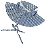 アンナニコラ ギンガムチェック ハット 48cm ネイビー SS-09 中国製