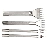 Vktech穴あけパンチ　レザークラフト　工具　菱目打ち ４本セット