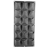 壁面緑化 垂直植物ポケット 壁の緑化 屋内と屋外の壁装飾ポット 植物ぶら下げ 4/12/18ポケット Broadroot (18ポケット)