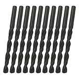 uxcell　ツイストドリルビット HSS　ストレート　シャンク　鉄アルミニウム　穴あけ　5.0mm　10個