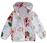 Plus Nao(プラスナオ) ウィンドブレーカー ウインドブレーカー ジップアップパーカー アウター 子供服 女の子 女児 長袖 花柄 フラワープリ ホワイト 8