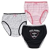 西松屋 [EFD] カリフォルニア綿3枚組ショーツ（ハート・ボーダー） 【140cm・150cm】　140